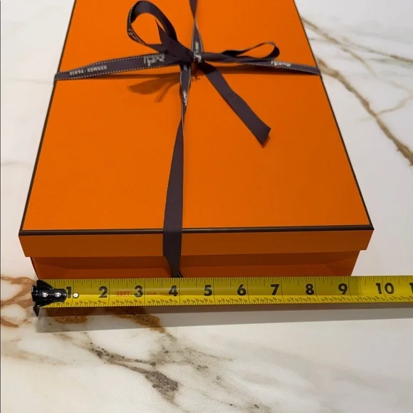 Hermes Orange Box with Ribbon 15x9x3 - Picture 2 of 5